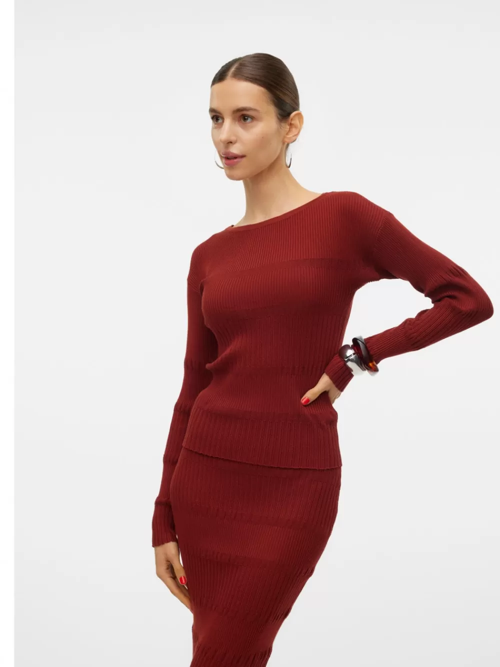 VERO MODA VMROMANE Neulepuserot Fired Brick Clearance