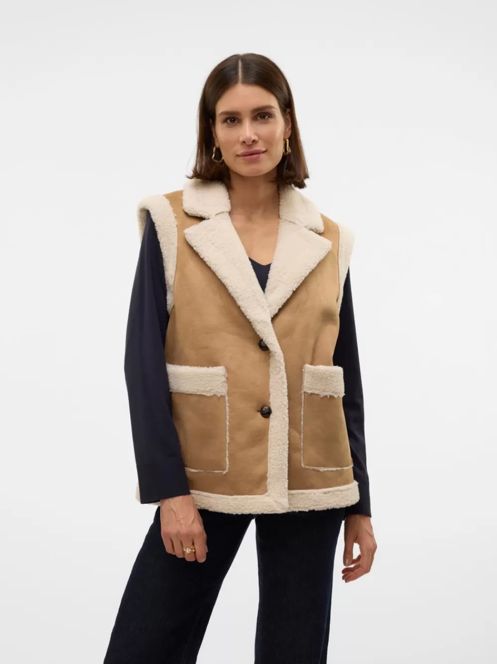 VERO MODA VMSHERLING Lämpimät liivit Tigers Eye Flash Sale