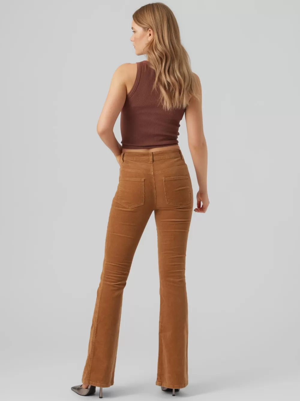 VERO MODA VMSIGA Korkea vyötärö Housut Tobacco Brown Shop
