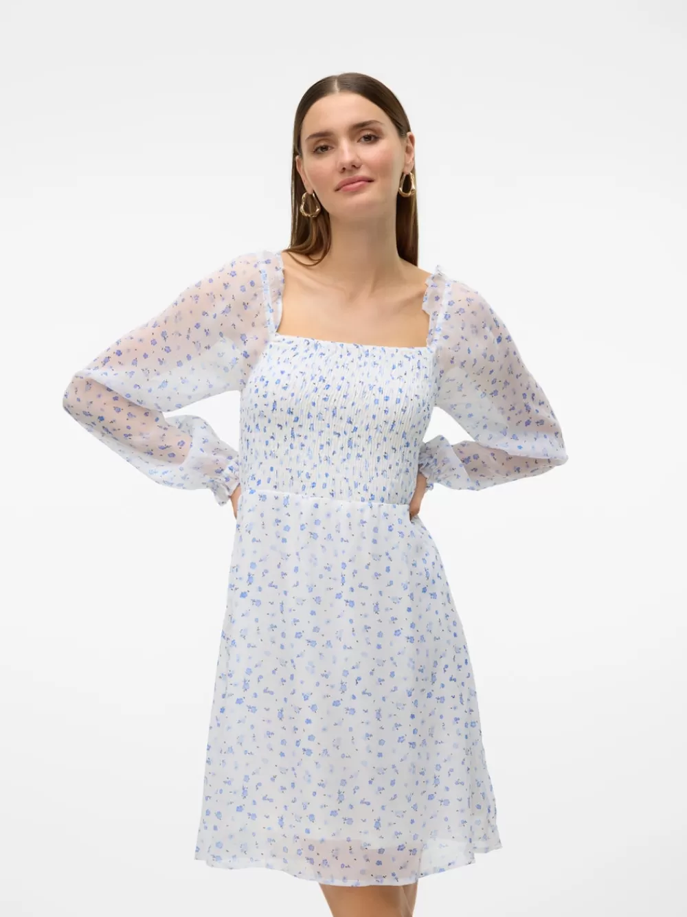 VERO MODA VMSMILLA Lyhyt mekko Bright White Discount