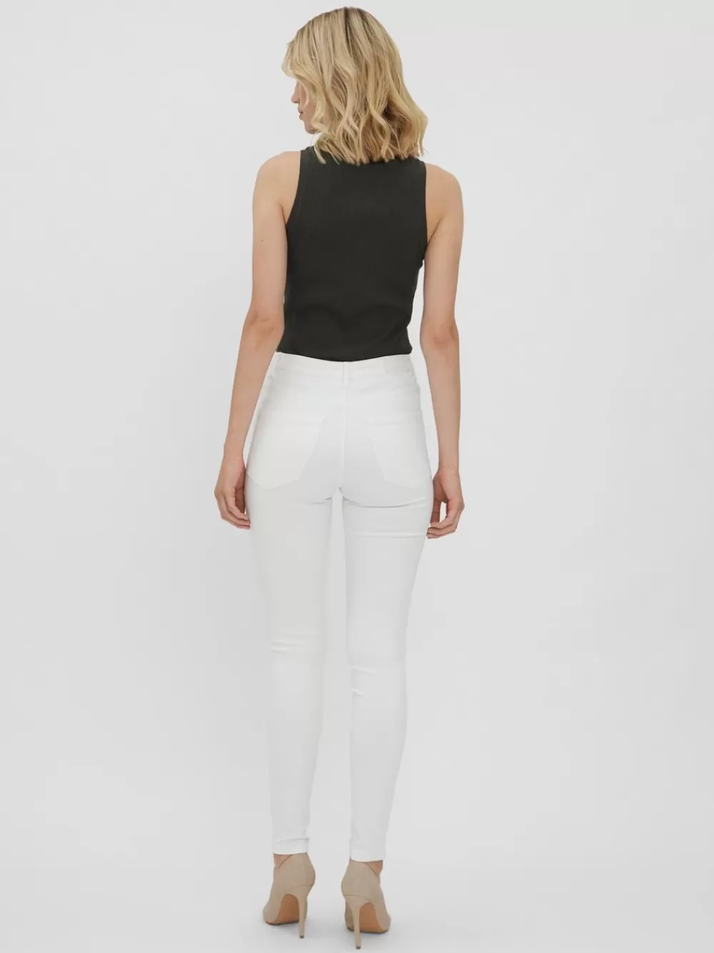 VERO MODA VMSOPHIA Korkea vyötärö Skinny fit Farkut Bright White Discount