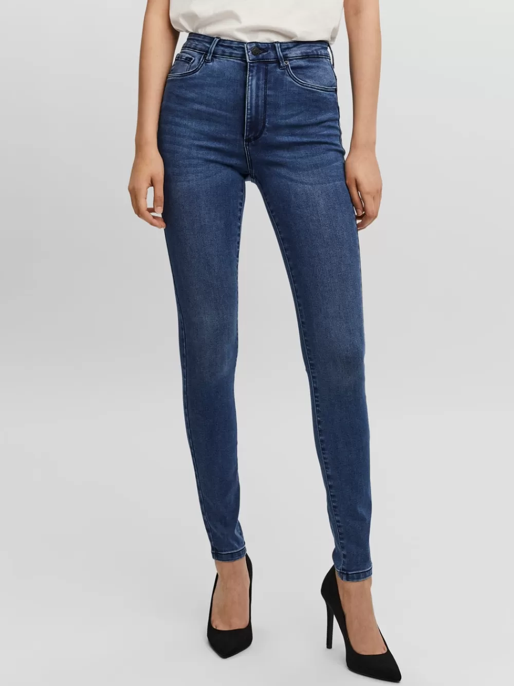 VERO MODA VMSOPHIA Korkea vyötärö Slim fit Farkut Medium Blue Denim Outlet
