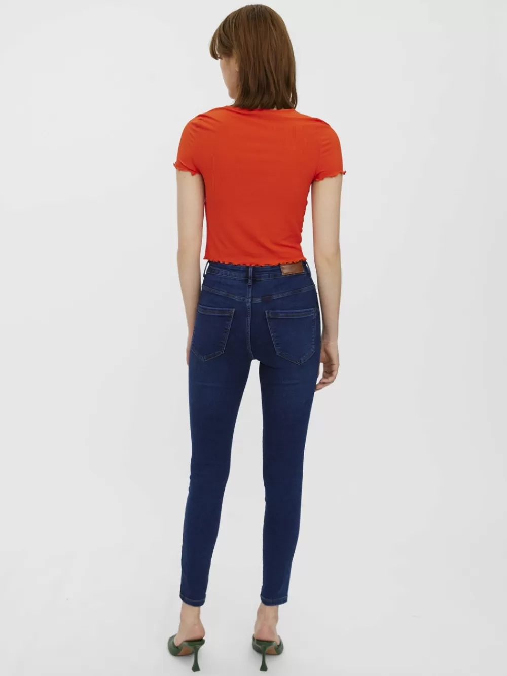 VERO MODA VMSOPHIA Korkea vyötärö Slim fit Farkut Dark Blue Denim Sale
