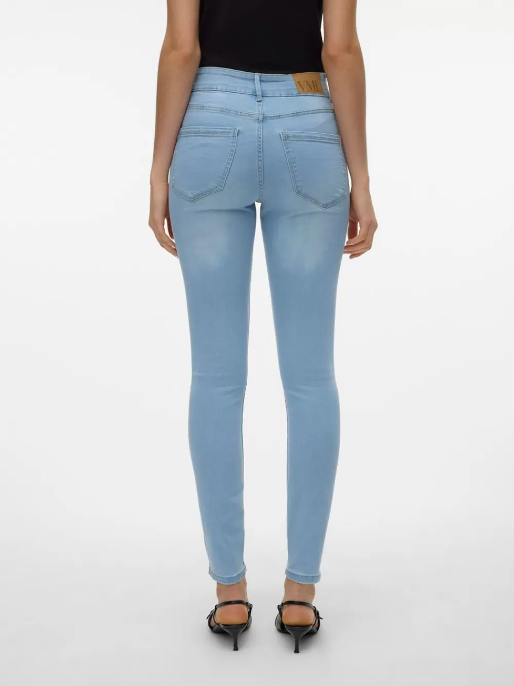 VERO MODA VMSOPHIA Korkea vyötärö Slim fit Farkut Light Blue Denim Discount