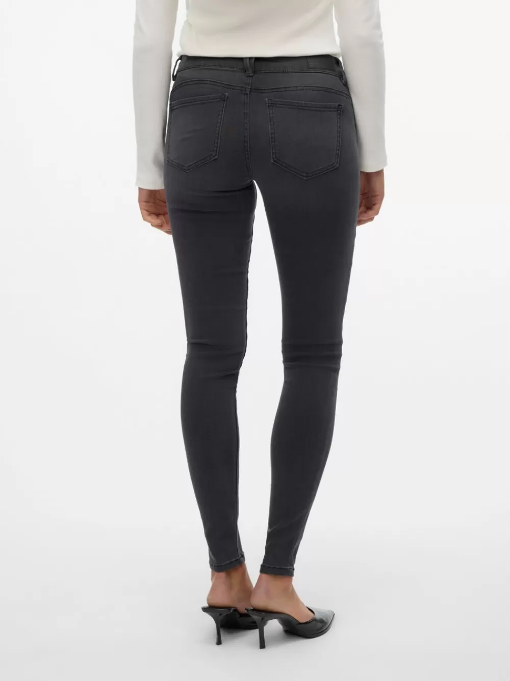 VERO MODA VMSYLVIA Matala vyötärö Skinny fit Farkut Medium Grey Denim Outlet