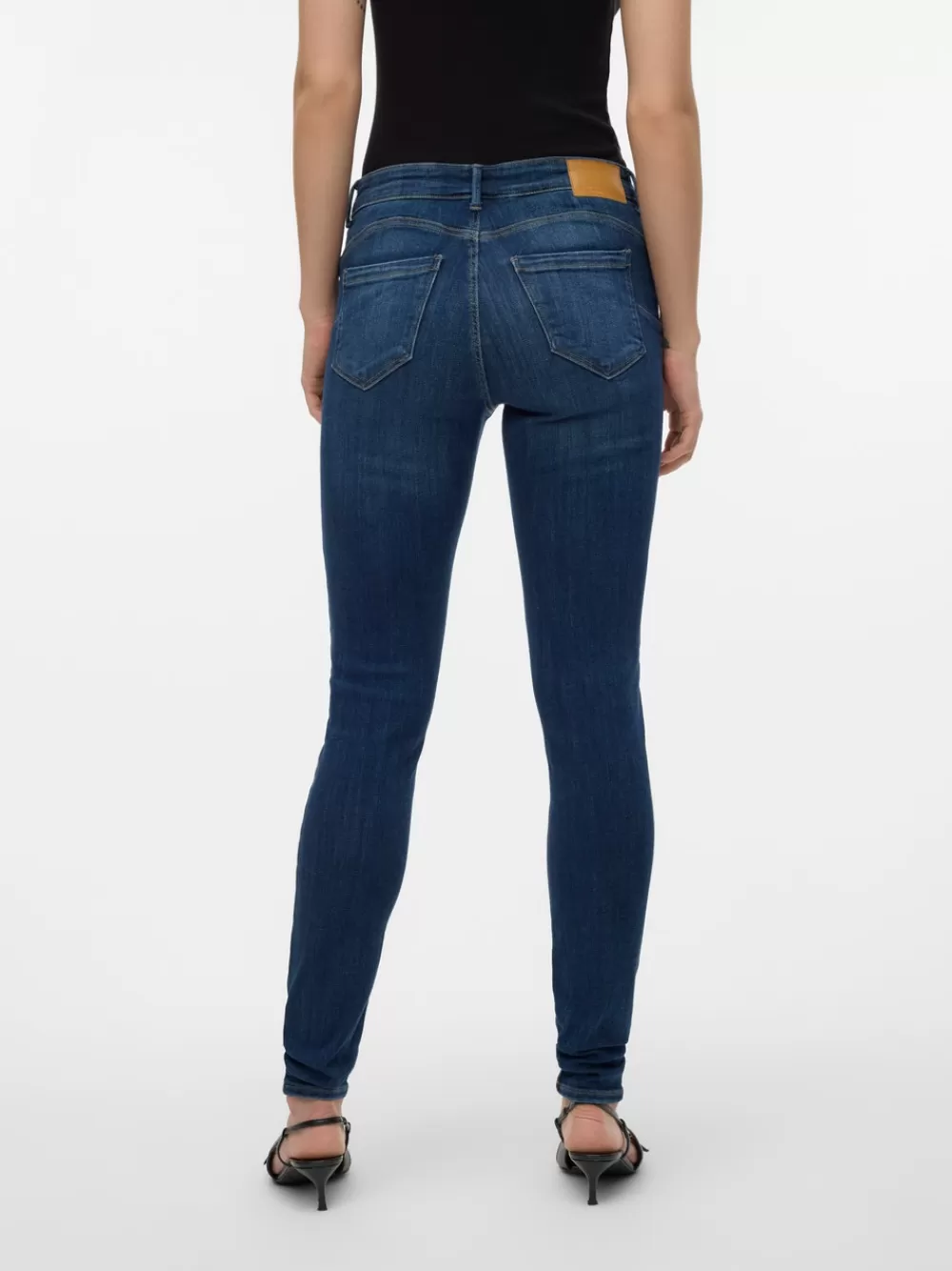 VERO MODA VMTANYA Normaali vyötärö Skinny fit Farkut Dark Blue Denim Best Sale