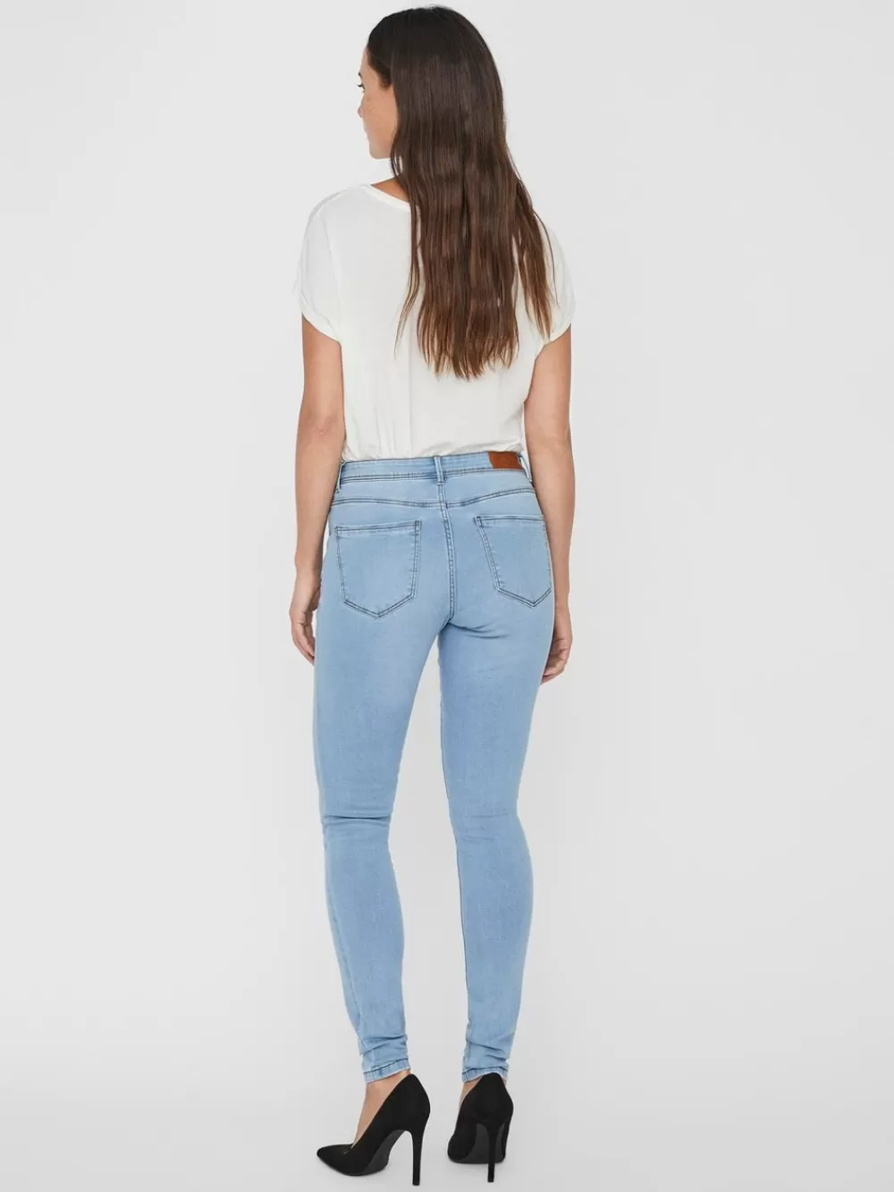 VERO MODA VMTANYA Normaali vyötärö Skinny fit Farkut Light Blue Denim Cheap
