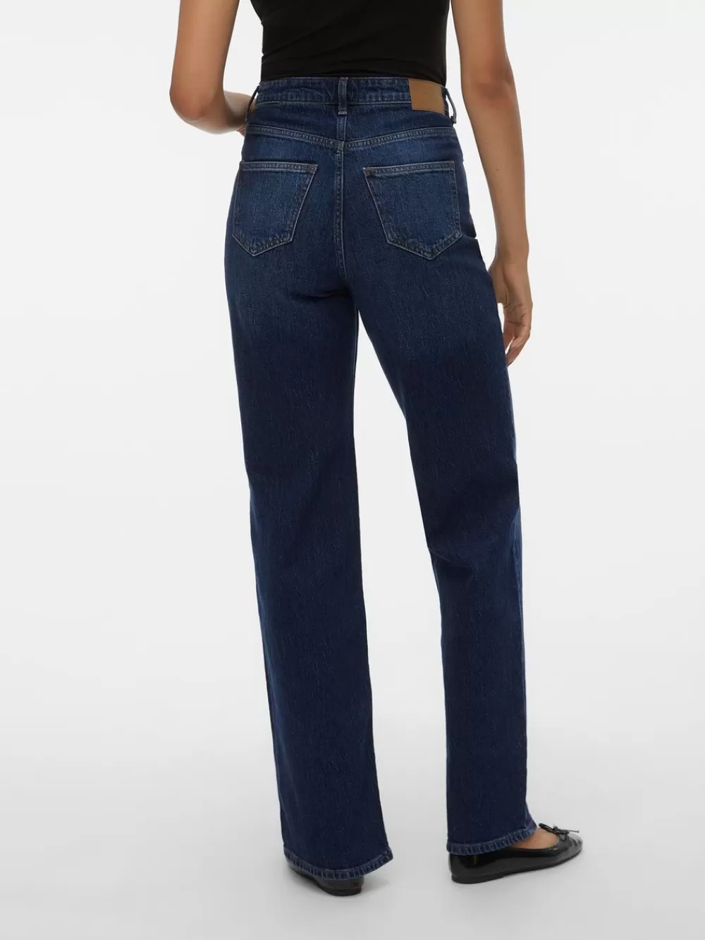 VERO MODA VMTESSA Korkea vyötärö Wide fit Farkut Dark Blue Denim Cheap