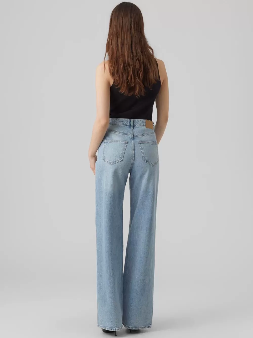 VERO MODA VMTESSA Korkea vyötärö Wide fit Farkut Light Blue Denim Best