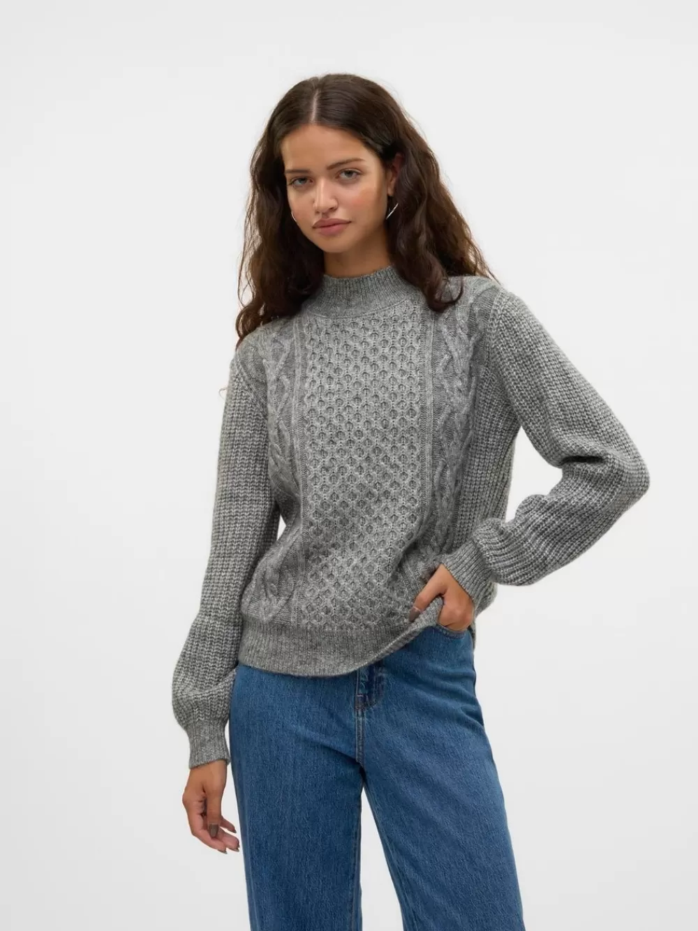VERO MODA VMUNIVERSE Neulepuserot Medium Grey Melange Store