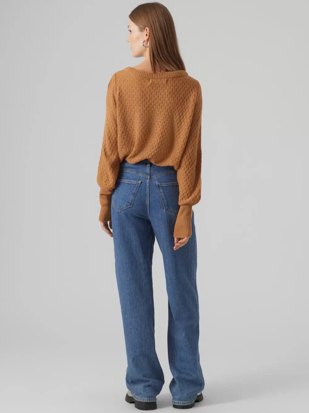 VERO MODA VMWAFFY Neulepuserot Tobacco Brown Hot