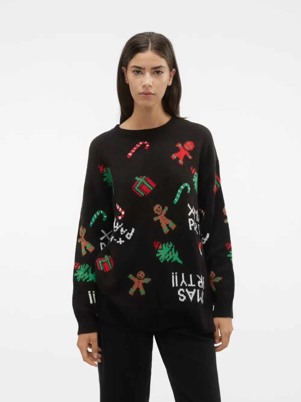 VERO MODA VMXMASPARTY Neulepuserot Black Hot