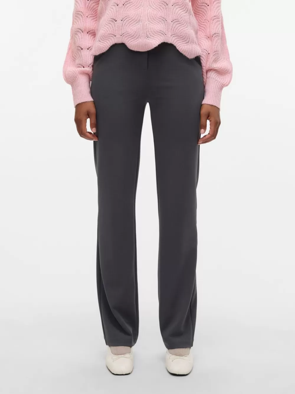 VERO MODA VMZAMIRA Normaali vyötärö Housut Grey Pinstripe Best