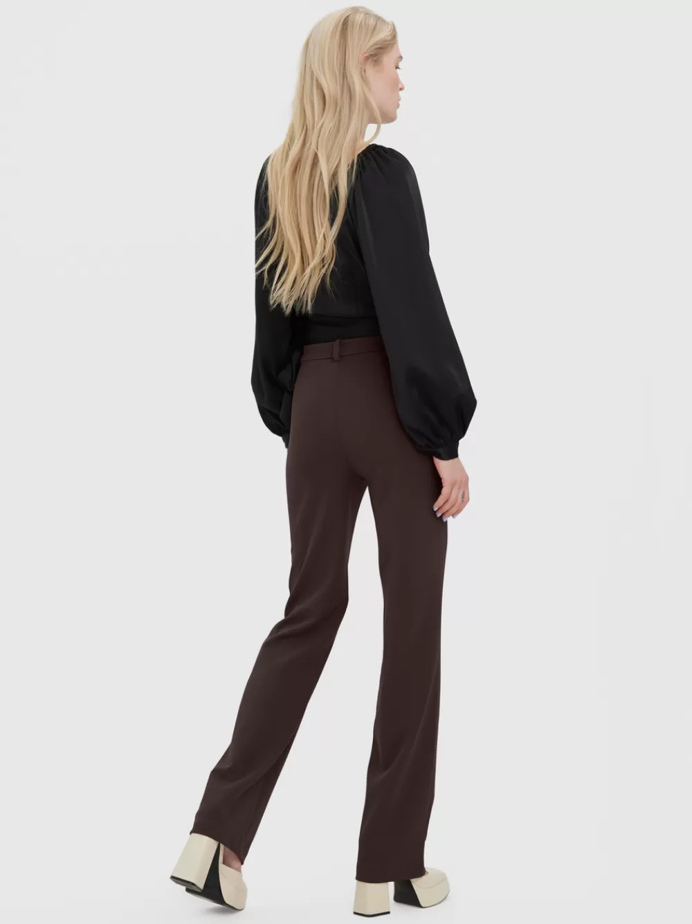 VERO MODA VMZAMIRA Normaali vyötärö Housut Chocolate Torte Flash Sale