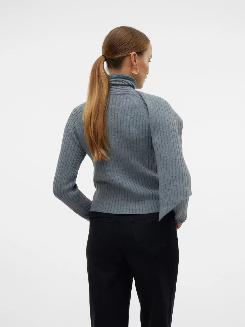 VERO MODA VMZOEY Neulepuserot Medium Grey Melange Clearance